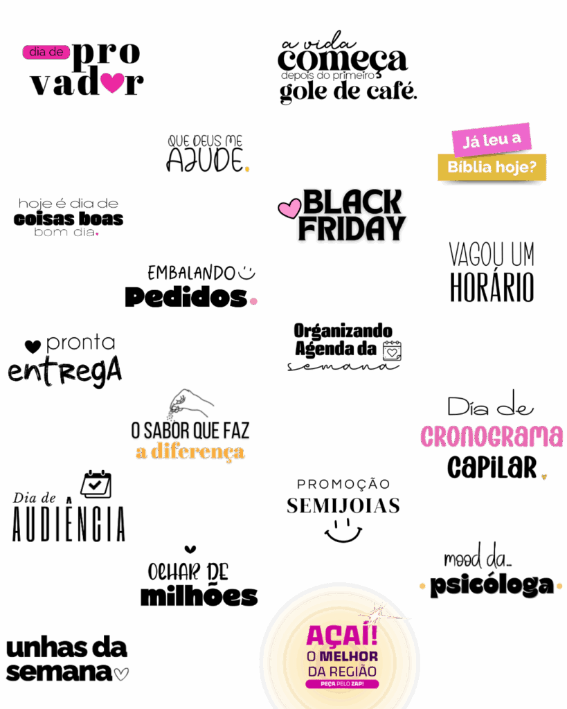 Prévia das figurinhas do pack